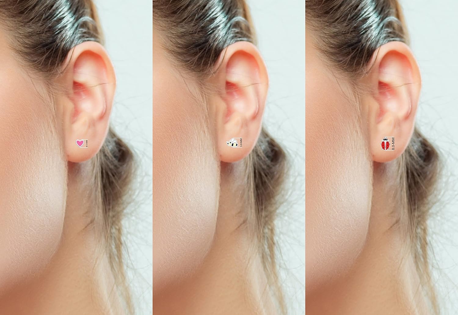 TURQNTAUPE 925 Sterling Silver Combo Pairs Stud Earring Set for Women Girls & Kids -Minimalistic Enamel everyday wear gifts for her