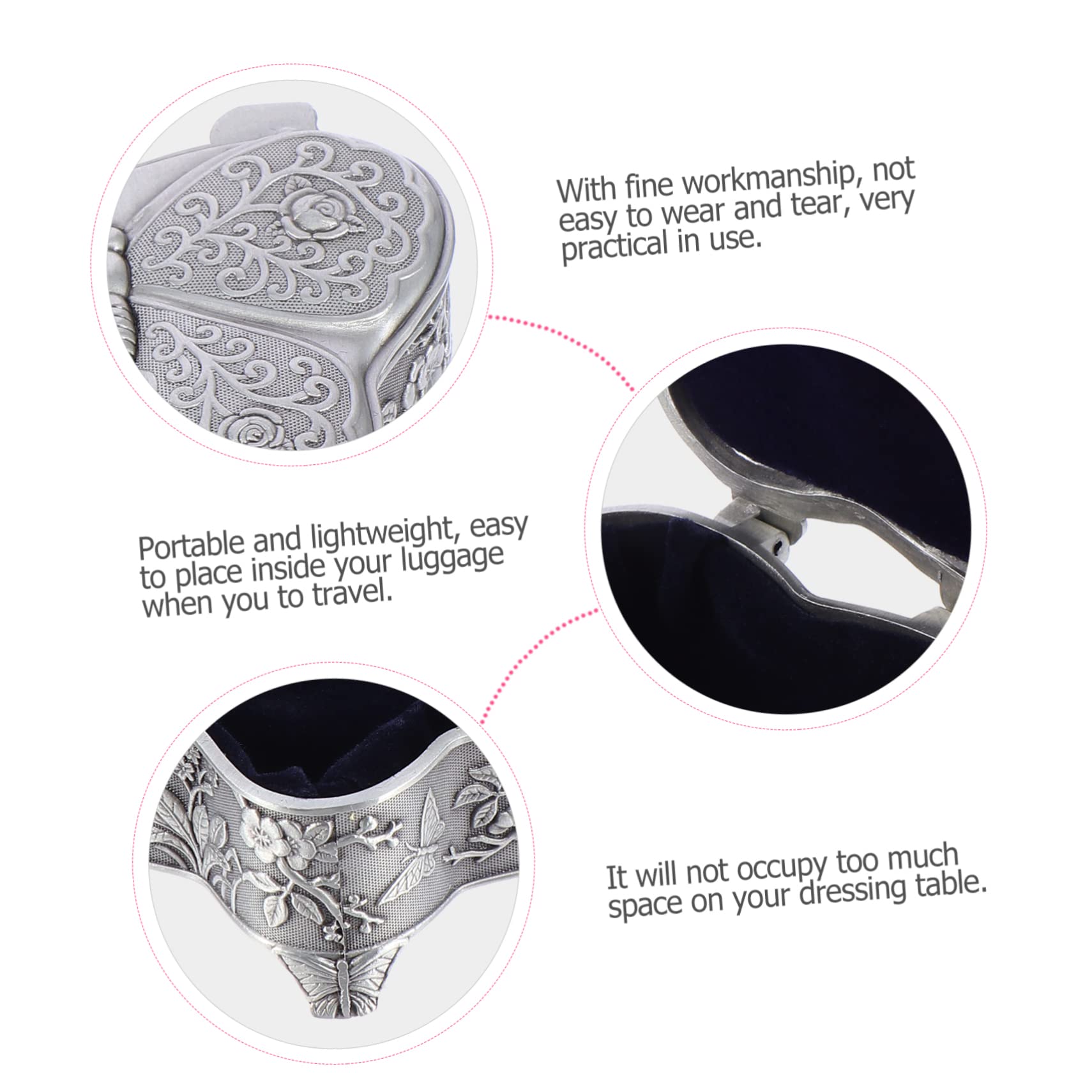 ULTECHNOVO 2stücke Retro Schmuckkästchen Für Ringe Ohrringe Und Halsketten Elegante Aufbewahrungslösung Aus Hochwertigem Für An Besonderen Anlässen