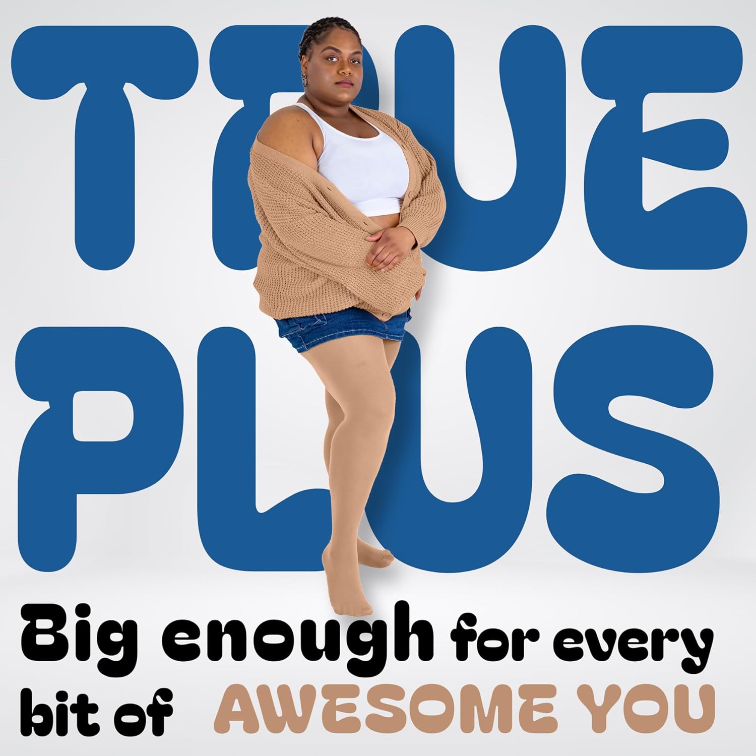 Silky Toes Plus Size Opaque Winter Tights for Women 80D-Thick Warm Durable & Comfortable Stretch Pantyhose for Curvy Woman - Image 2