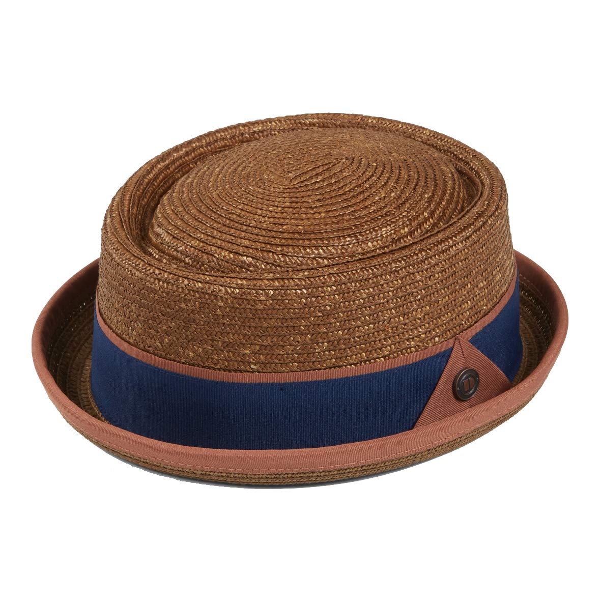 DASMARCA Men's Women's Summer Retro Dapper Straw Porkpie Pork Pie Hat - Oscar Bronze M