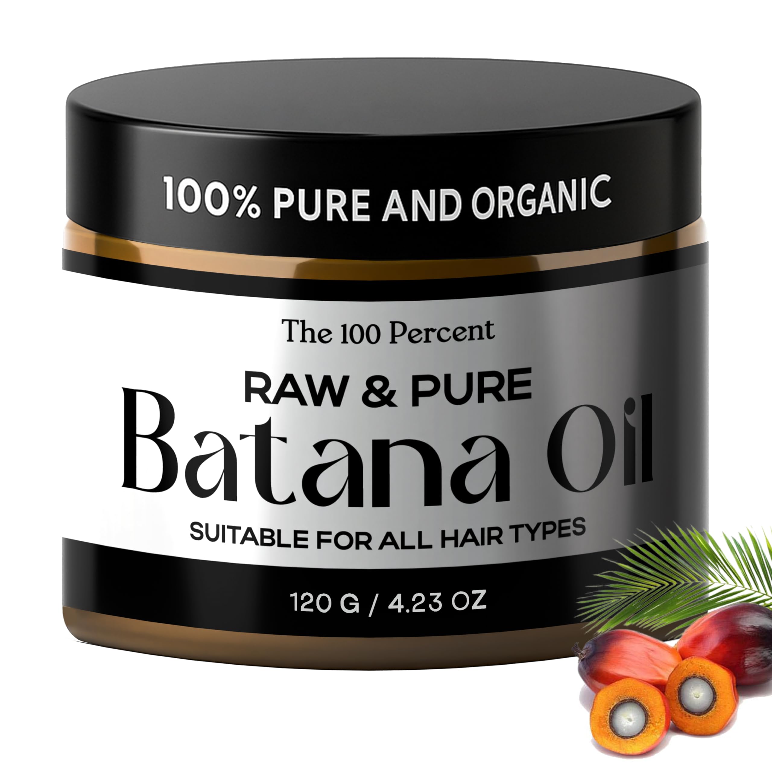 Pure and Raw Batana Oil for Hair Growth Dr Sebi Organic Sourced from Honduras 4.2 OZ / 120g - Hair Growth Oil - Botana (120g, Paste)