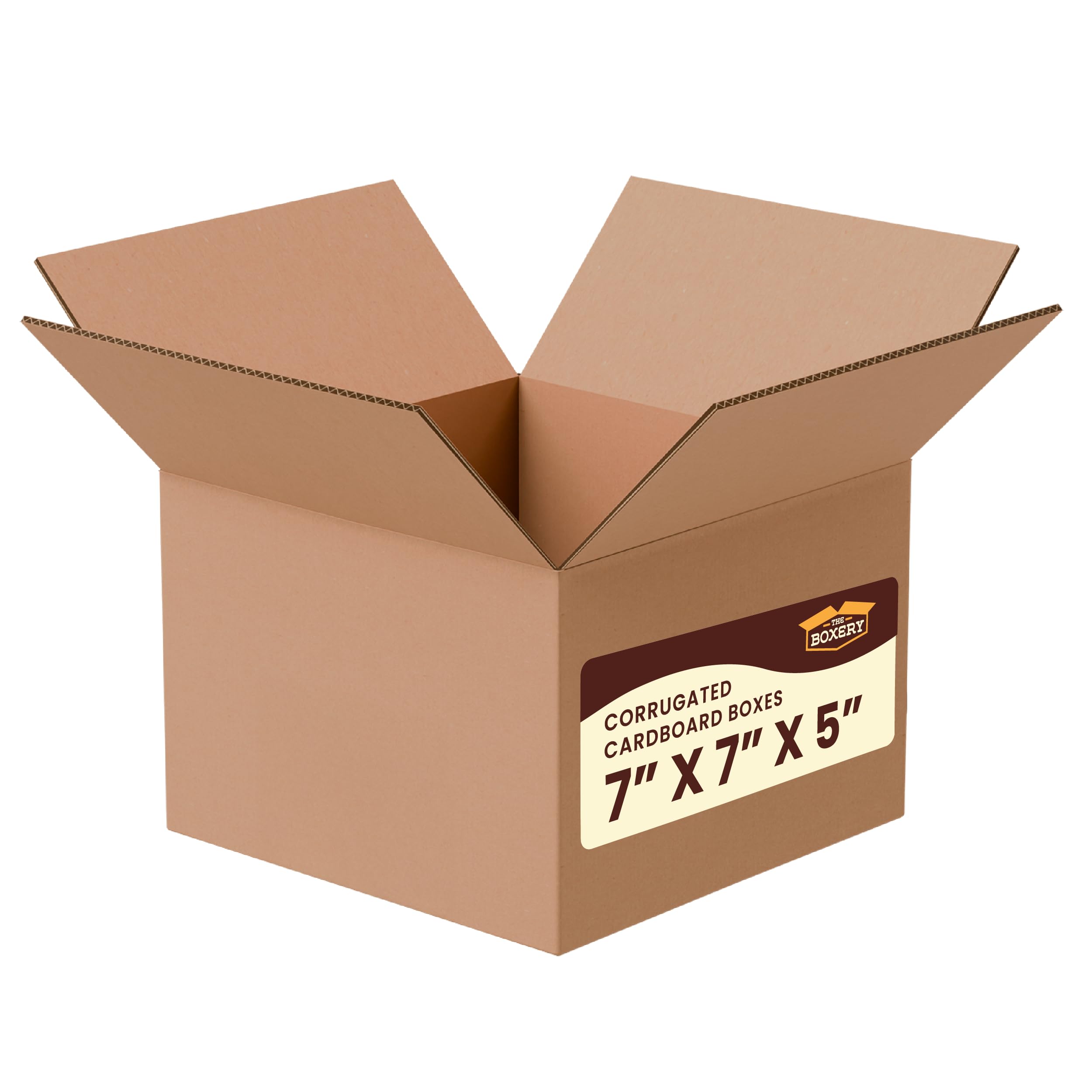 The Boxery 7"x7"x5" Corrugated Cardboard Boxes 25-Pack