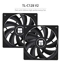 Vista 23 de Thermalright Enfriador de aire para CPU PS120SE ARGB, enfriador de CPU de 7 tubos de calor, ventilador dual TL-C12B-S V2 PWM de 4.724 in, tecnología
