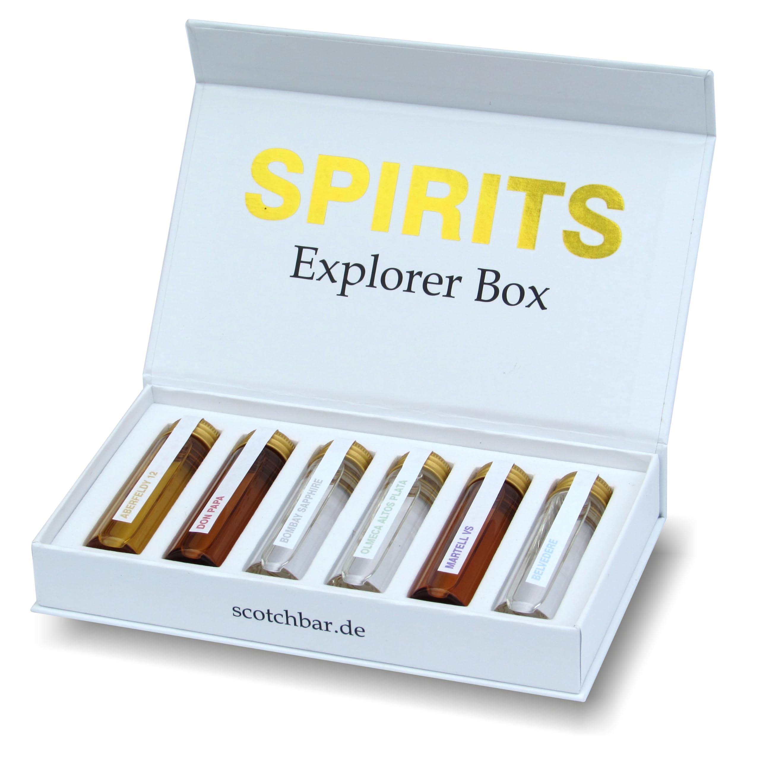 Spirits Explorer Box | 6 edle Spirituosen aus aller Welt | in edler Geschenkbox mit Magnetverschluss