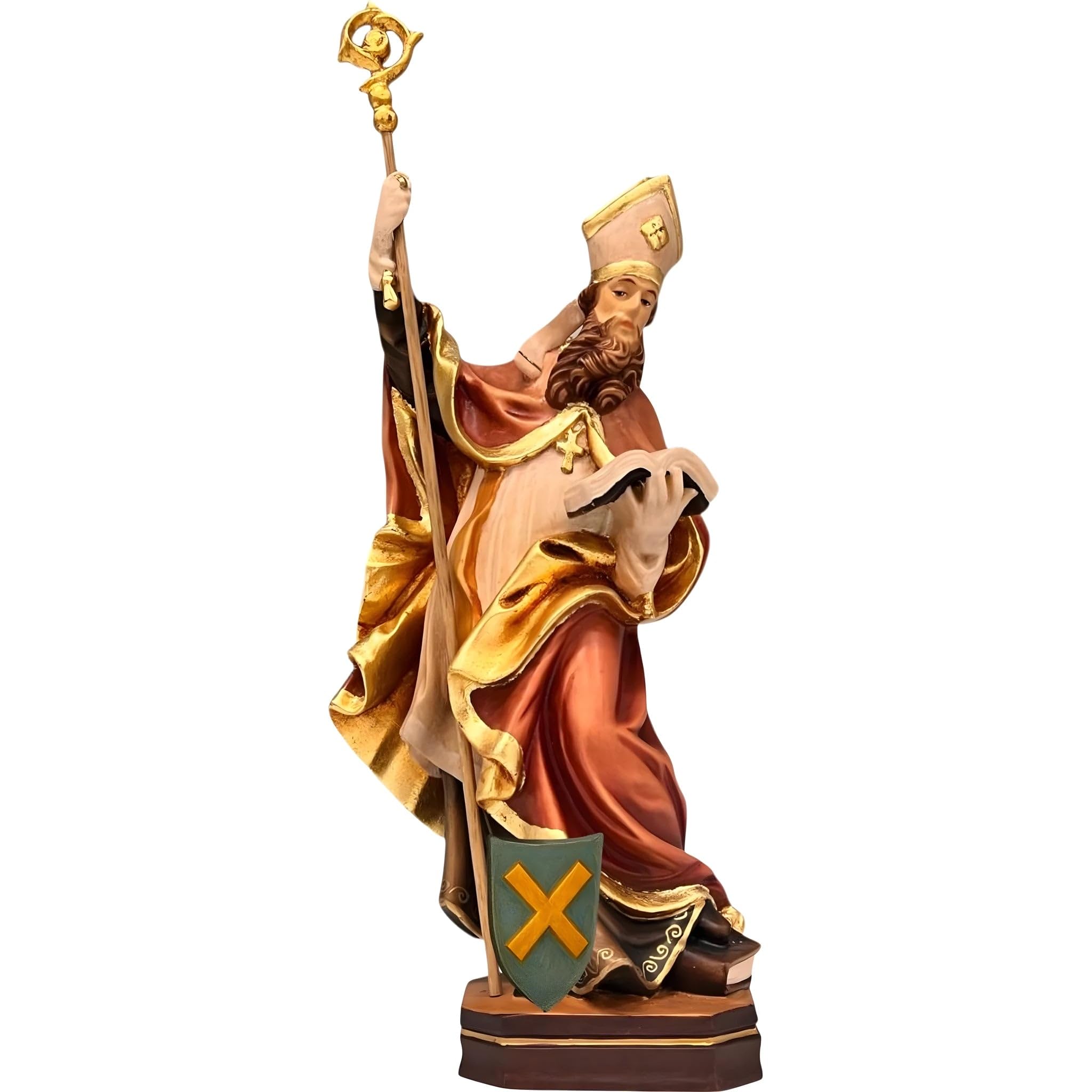 Wooden Saint Ubald Statue by Dolfi