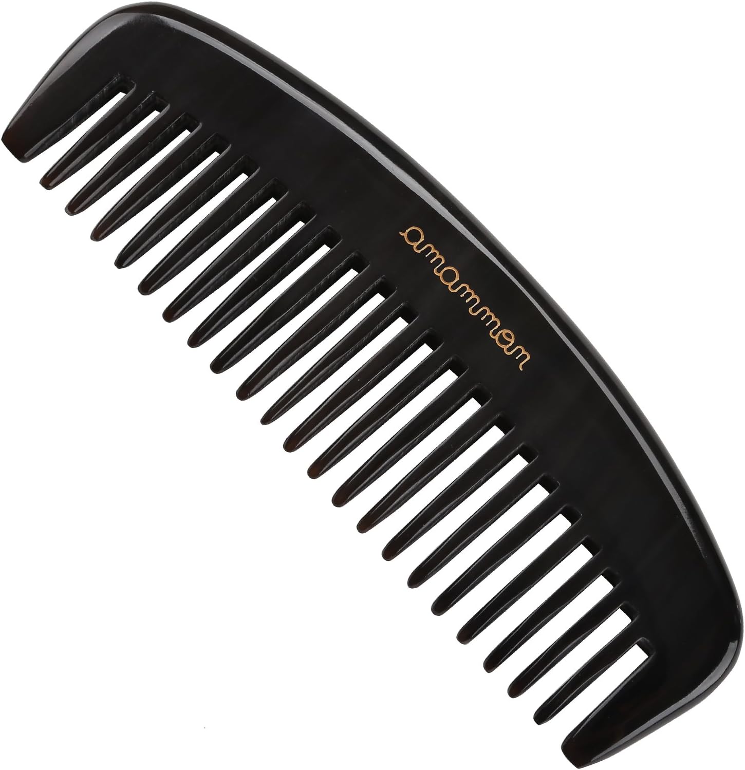 Black Ox Horn Comb - Anti Static Natural Detangling Hair Comb - Handmade Premium Quality Natural No Handle Wide Tooth - Exquisite Gift