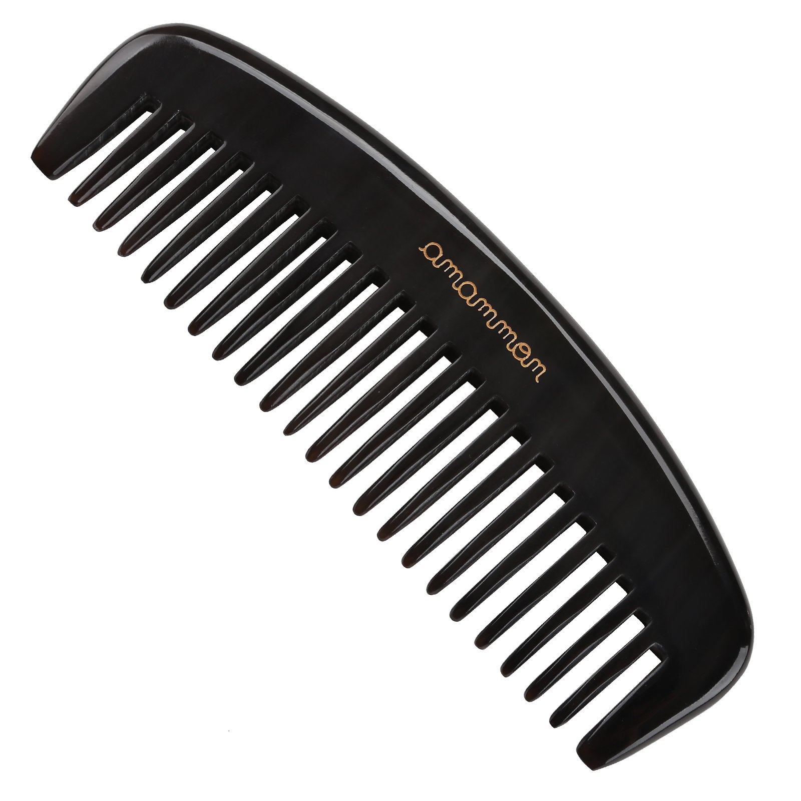 Black Ox Horn Comb - Anti Static Natural Detangling Hair Comb - Handmade Premium Quality Natural No Handle Wide Tooth - Exquisite Gift