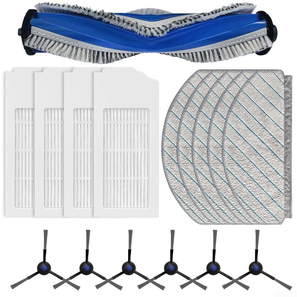 Kit De Brosses Pour ECOVACS Deebot N20 – 1 Brosse Principale + 2 Brosses Latérales – Nettoyage Profond Et Bordures