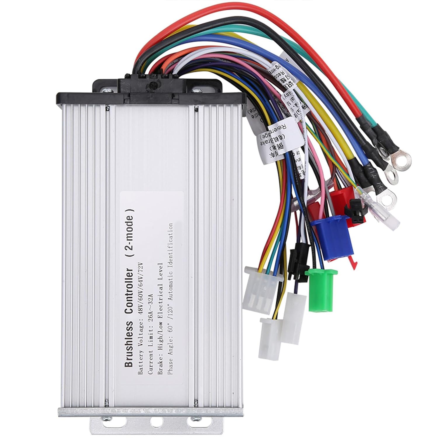 Brushless Motor Controller,12Tube Dual Mode Rectangular Speed Controller for 48V 60V 64V 72V Electric Scooters,E-Bikes,Go-Karts