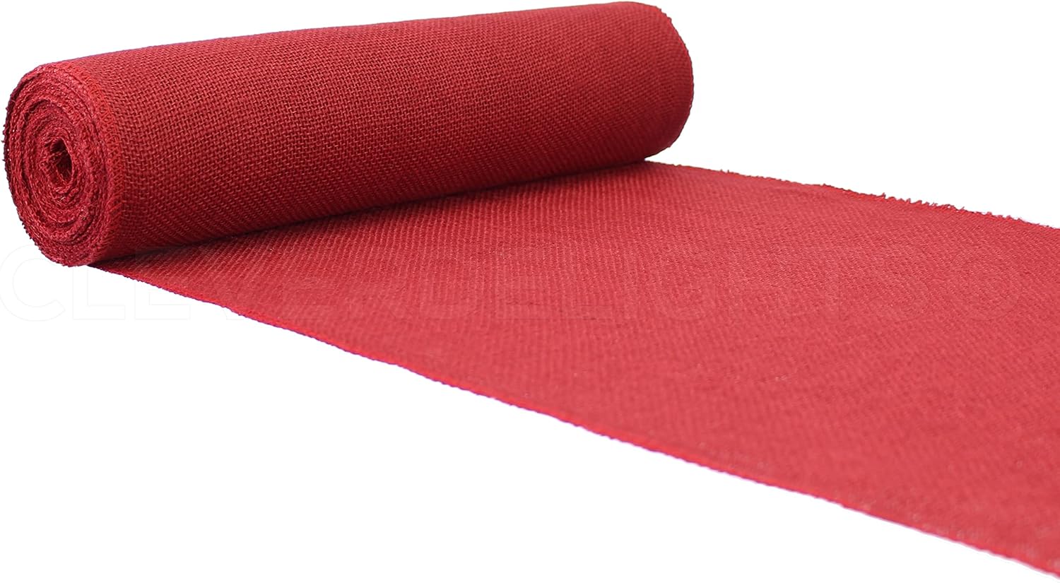 CleverDelights 14" Red Burlap Roll - Finished Edges - 10 Yards - Jute Burlap Fabric