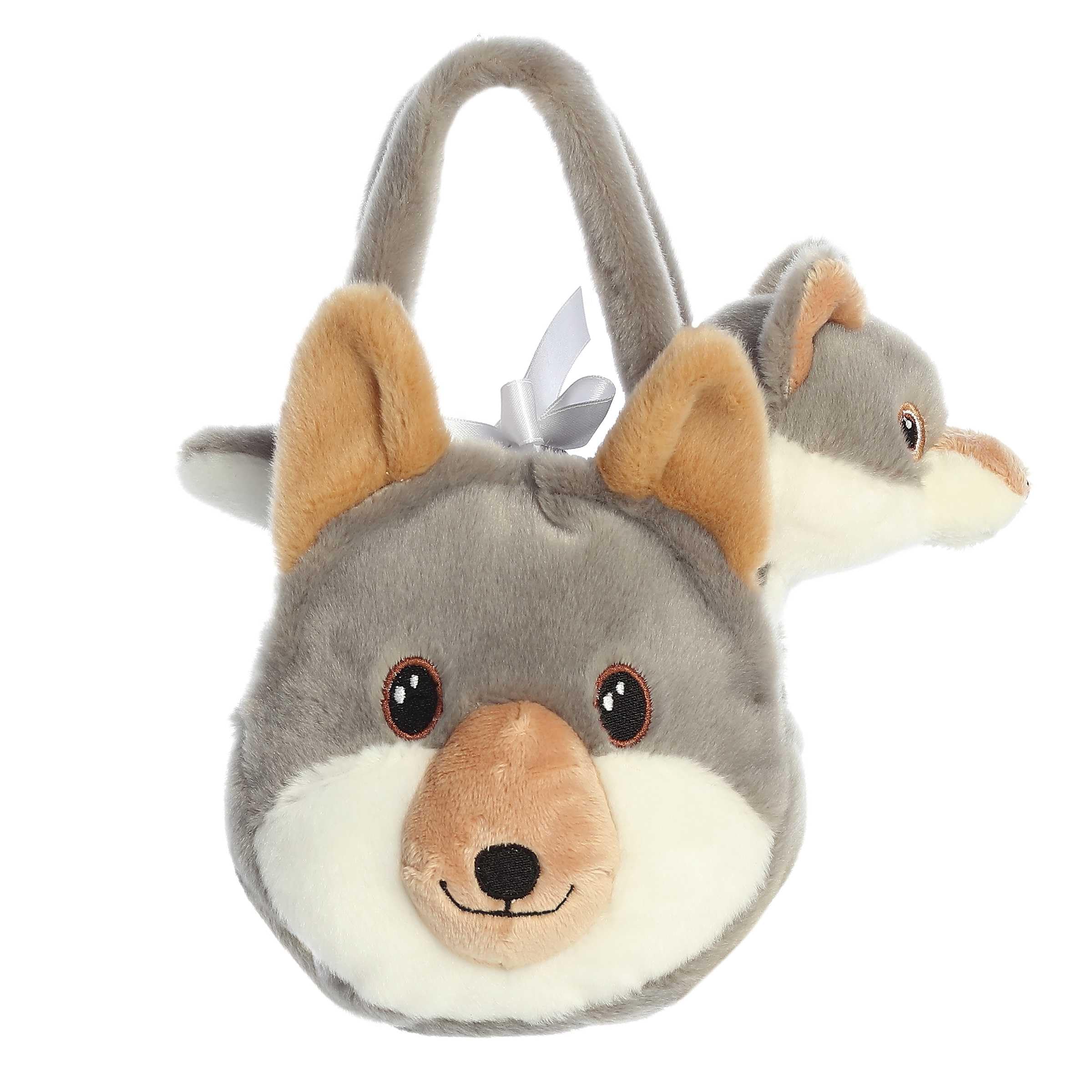 Aurora® Eco-Friendly Eco Nation™ Lupo di peluche - Coscienza ambientale - Materiali riciclati - Grigio 15,2 cm