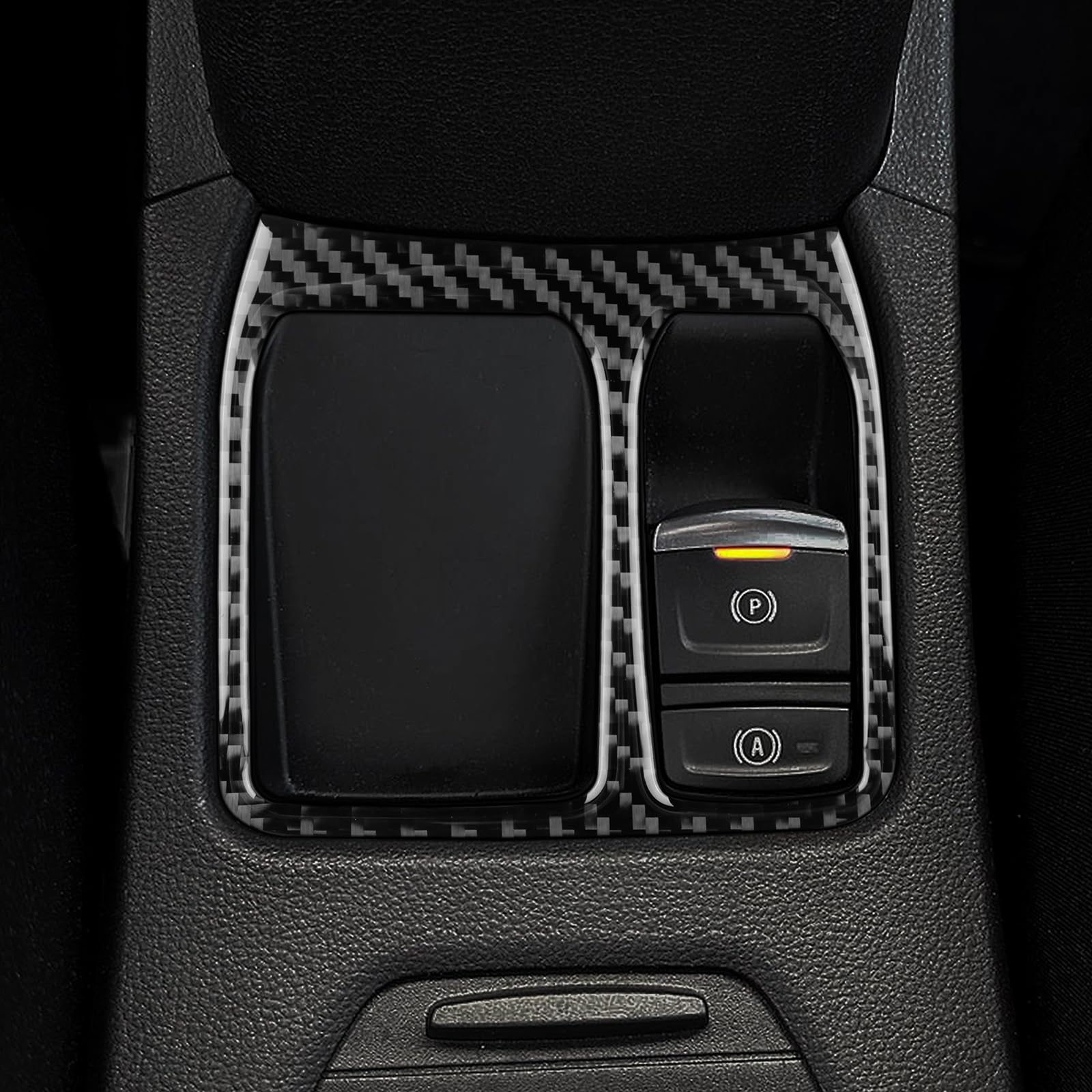 KUNGKIC Per Renault Clio 5 MK5 2020 2021 2022 2023 2024 2025 Accessori Fibra di Carbonio Auto Console Centrale Leva Elettronica Freno di Stazionamento Elettronico Tastierino Interno Accessori