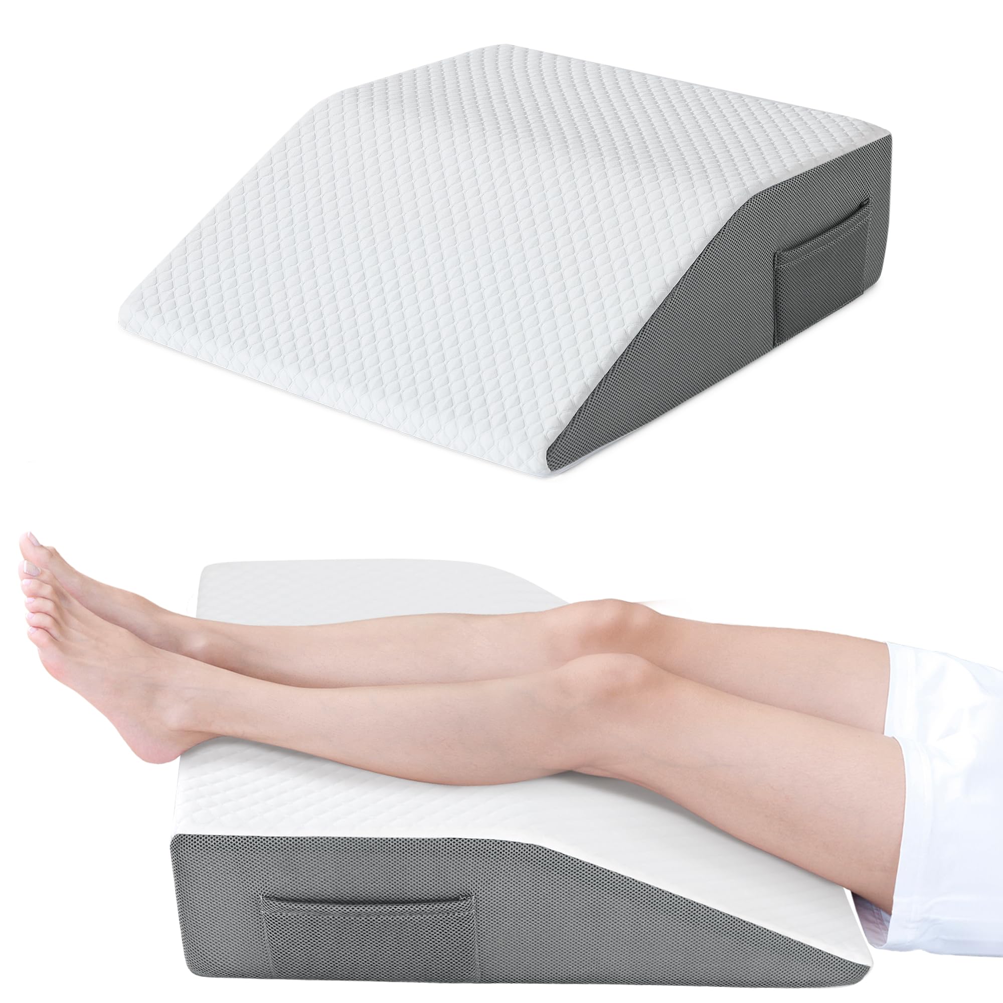 Cozymaker 6-inch Adjustable Leg Elevation Pillows for Swelling Pain Relief
