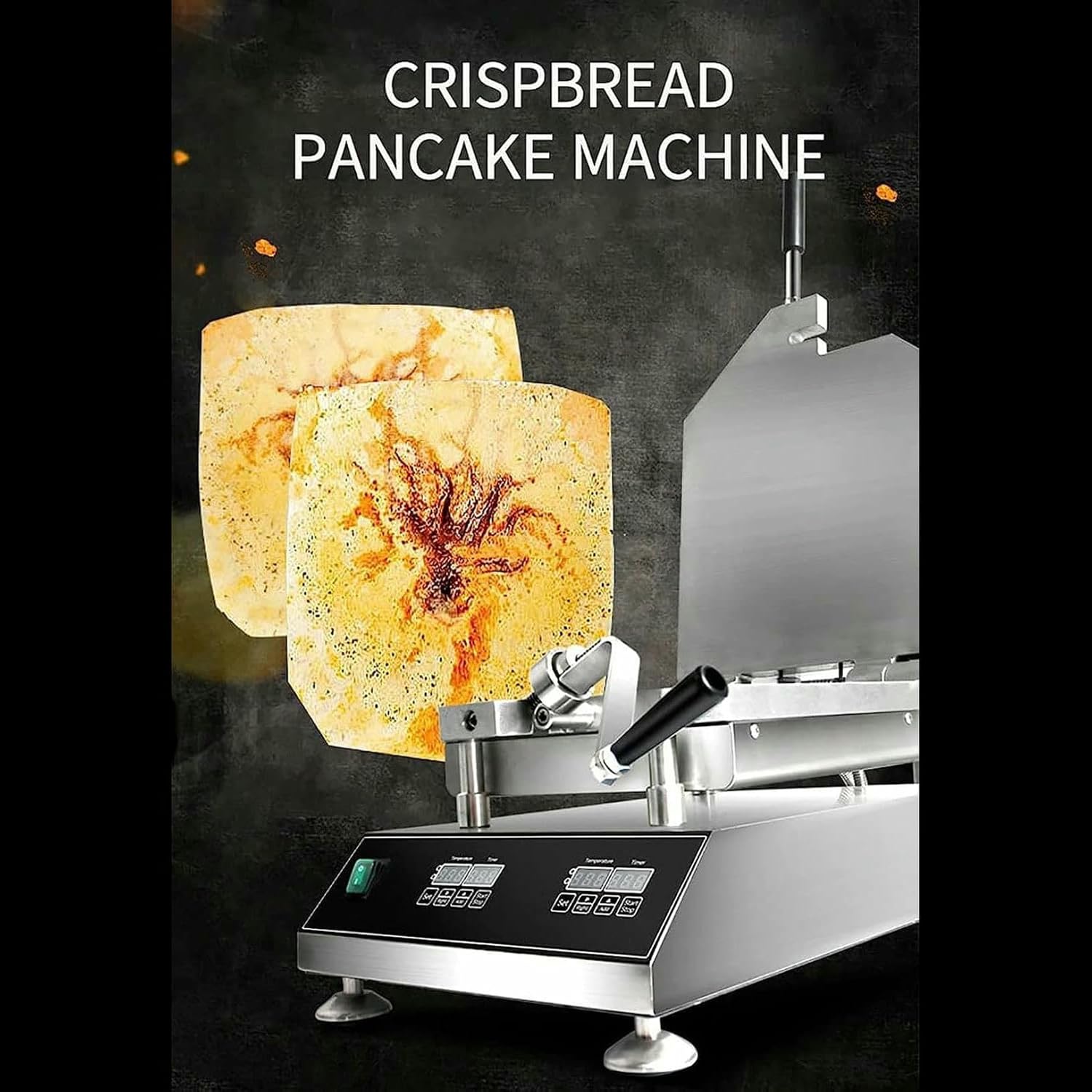 Prawn Tako Senbei Maker Machine – Intelligent Temperature Control for Instant Crepes, Pancakes, Roasting Seafood & Fossil Cakes