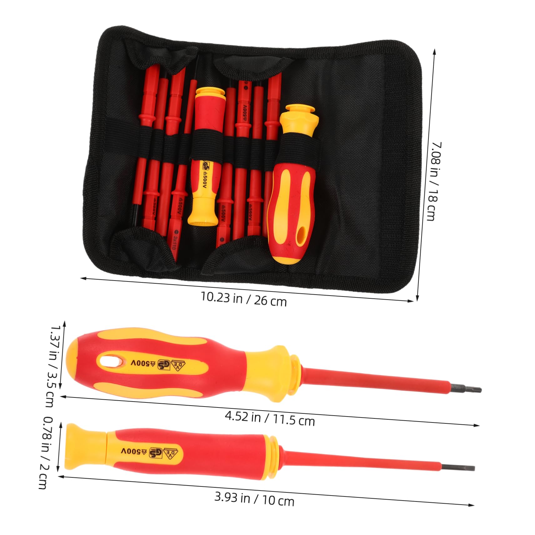 Hemobllo 5sets Cacciaviti Isolati Per Elettricisti Kit Di Attrezzi Elettrici Per Riparazioni Domestiche Sicurezza Elettrica e Versatilità Nelle Riparazioni