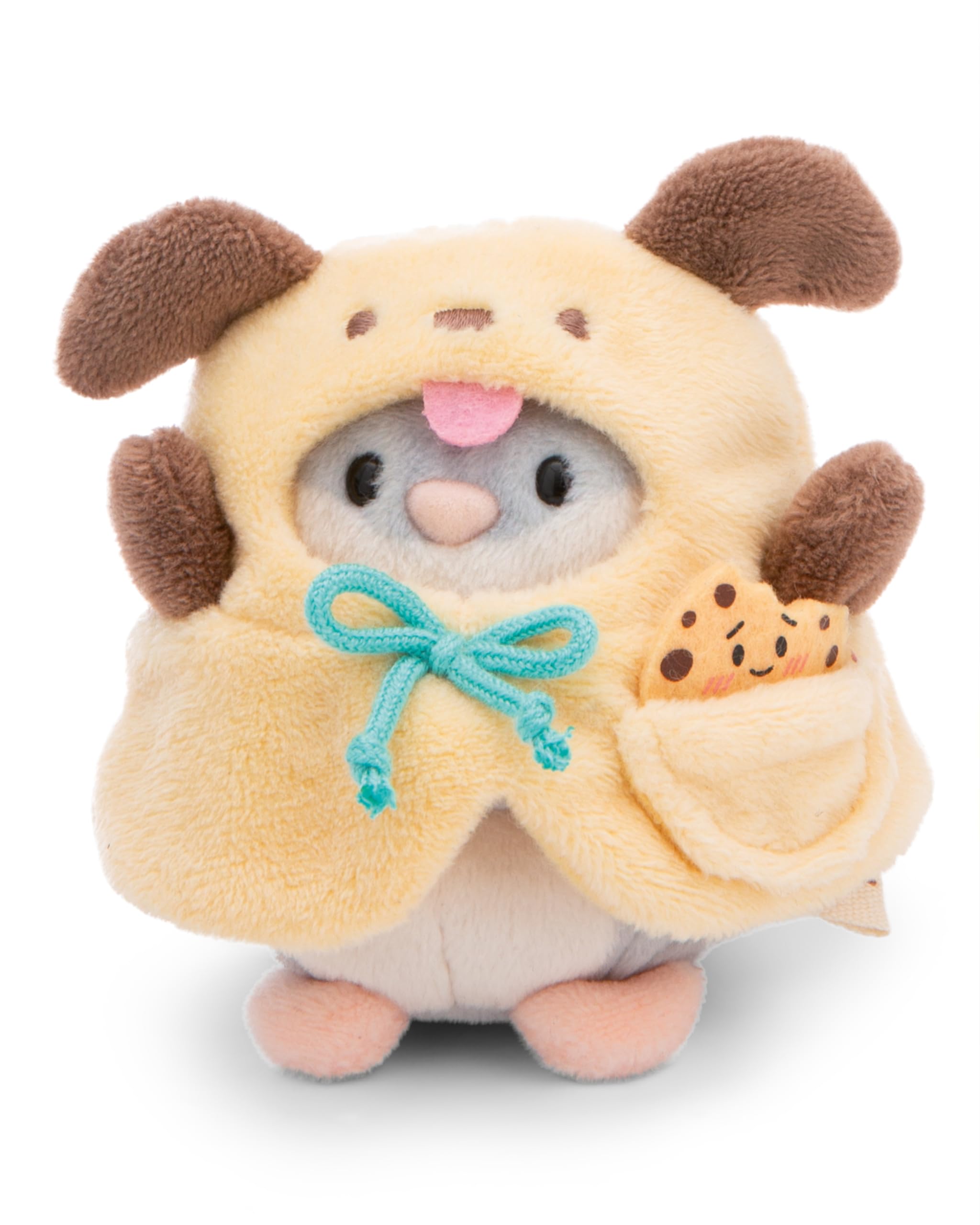 NICI MYMOCHI Kuscheltier Set - Hamster Kuscheltier Shai 8 cm mit Keks und Katzenkostüm in Geschenkbox, Flauschiges Stofftier zum Kuscheln, Spielen und Liebhaben - 61144