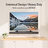 Vista 2 de Mounting Dream Soundbar Mount, Heavy Duty Soundbar Wall Mount for Sound Bars with Holes/Without Holes Up to 26.5 LBS, Soundbar Bracket Height