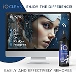 Screen Cleaner Spray (16oz) – Best Large Cleaning Kit for LCD LED OLED TV, Smartphone, iPad, Laptop, Touchscreen, Computer Monitor, Other Electronic Devices – Microfiber Cloth Wipes and 2 Nozzles