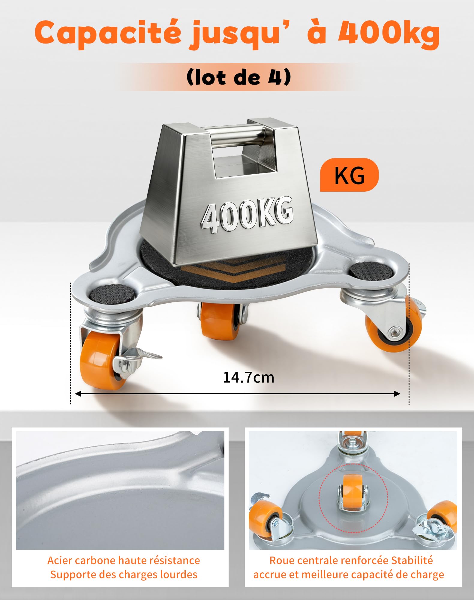 Sollevatore Mobili Pesanti Carico Fino a 400kg Set