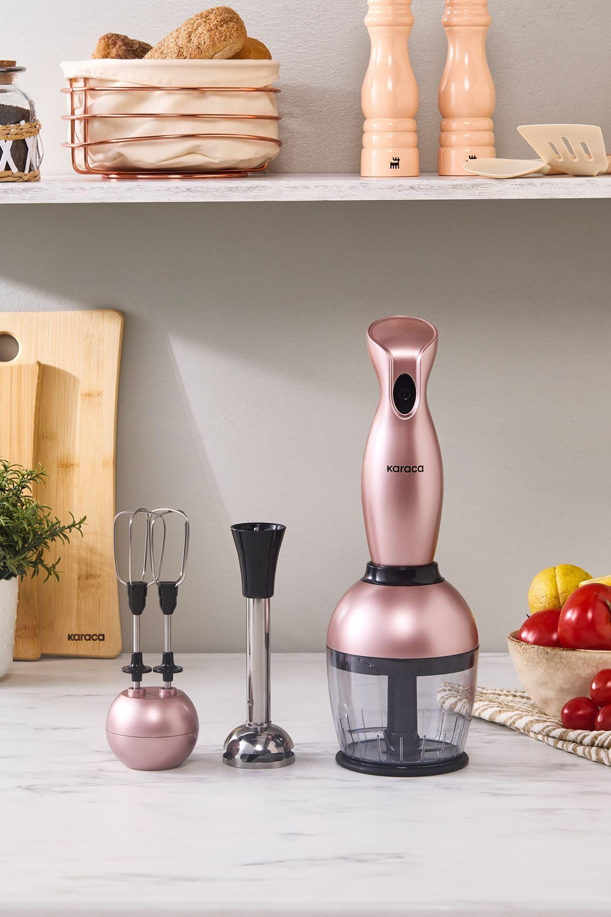 Karaca Pro- Midi Plus 3'lü Blender Set Rosegold 1000w