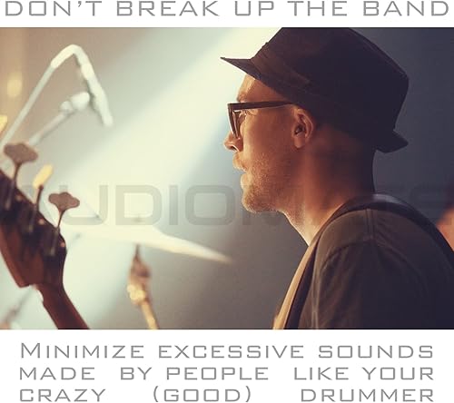 Miniatura 6 de Audiomate Tapones para los oídos de alta fidelidad con llavero de metal y 2 auriculares intercambiables, cómodos tapones de silicona suave HiFi