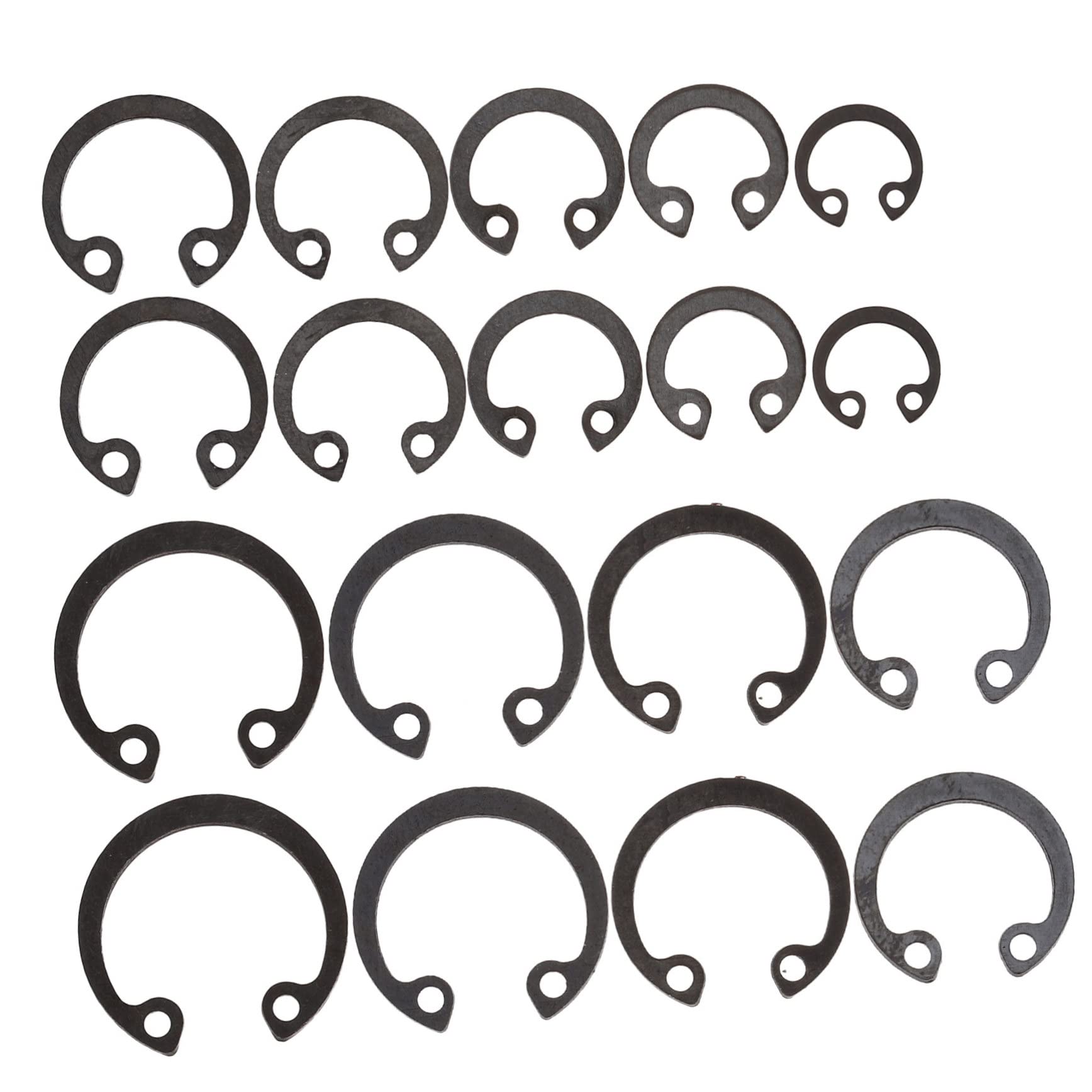 STOBAZA 100pcs Retaining Ring Set External Snap Ring Assortment Shaft Circlip Snap Clip Assortment for DIY