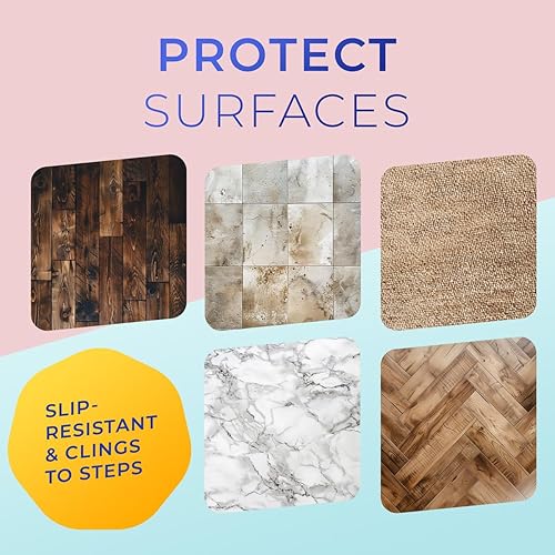 Miniatura 4 de Camino de piso de neopreno de 27 pulgadas x 15 pies  superficie antideslizante de protección de piso reutilizable, parte inferior antideslizante,