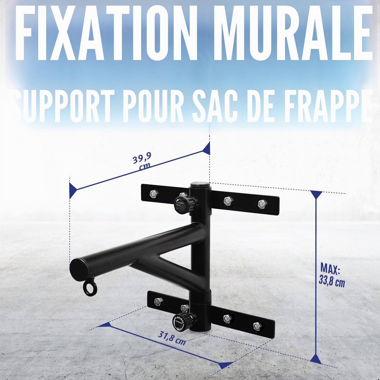 Yes4All Support Mural réglable pour Sac de Frappe avec chaîne - Boxe, Muay Thai, MMA