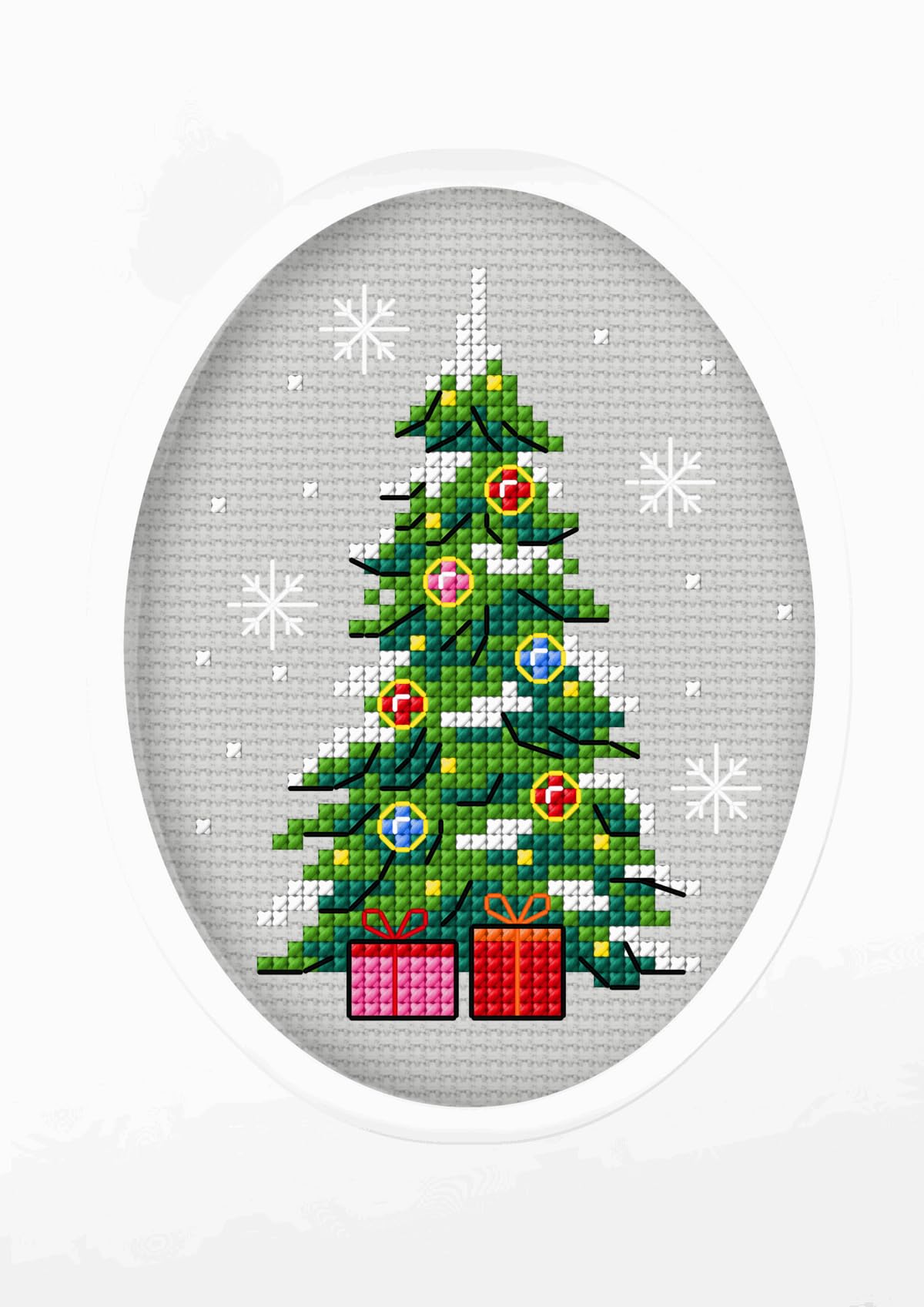 Orchidea Cross Stitch Card Kit - Christmas Tree