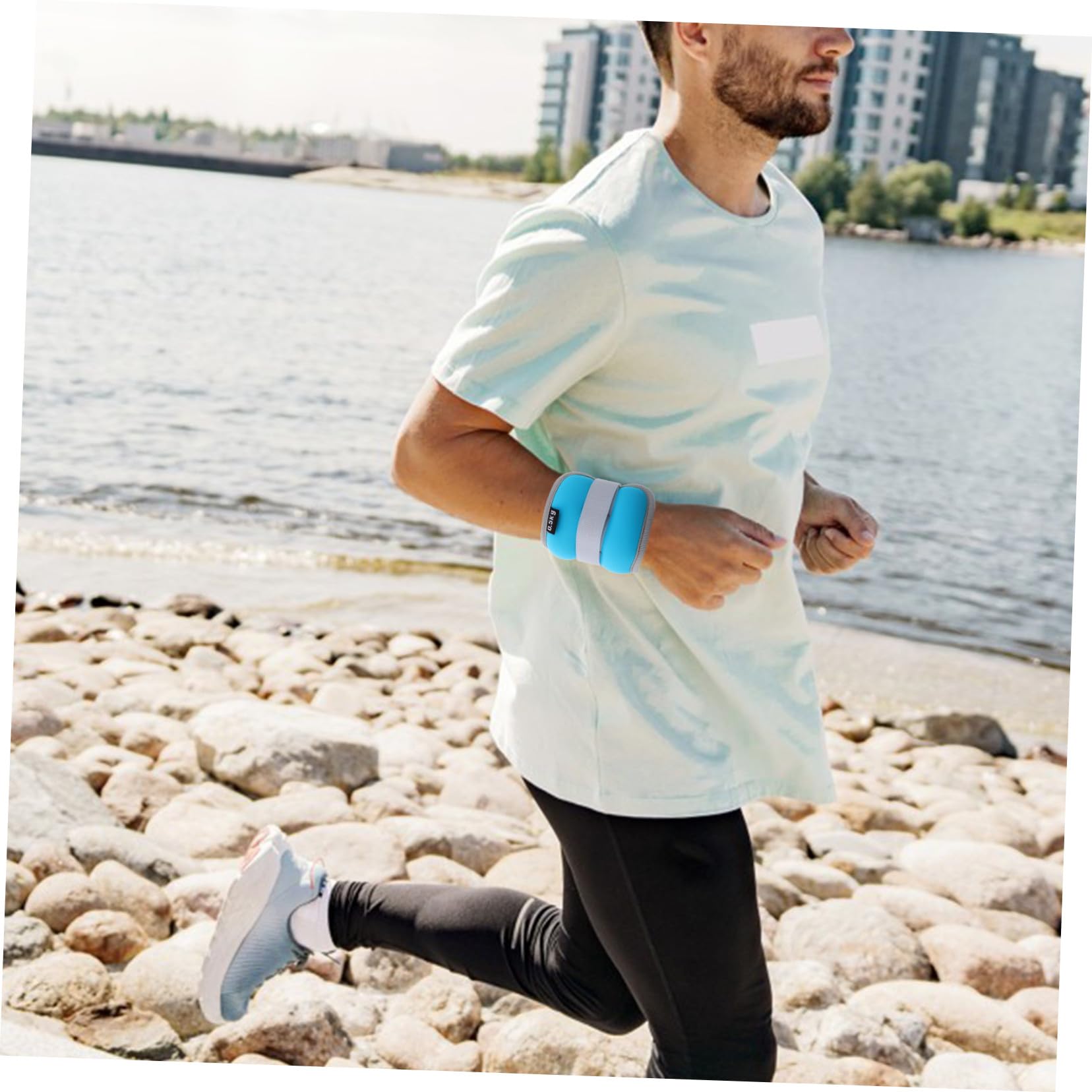 Pesi da Polso e Caviglia 0, 5kg 2 Pezzi per Fitness e Corsa | Nylon, Neoprene e Sabbia di Ferro, Design Regolabile, Indossabili su Mani e Piedi