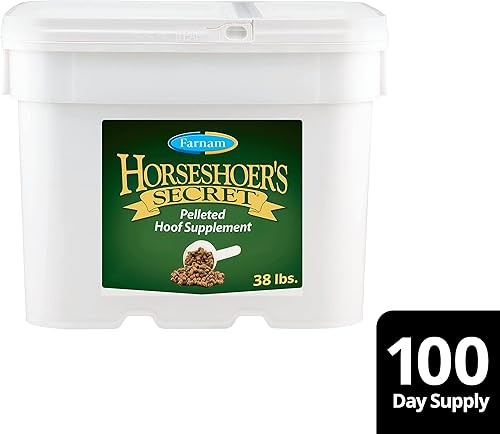 Vista 14 de Farnam Horseshoer's Secret Pelleted Hoof Suplemento para caballos promueve un crecimiento saludable de pezuñas, 11 libras, suministro para 30 días