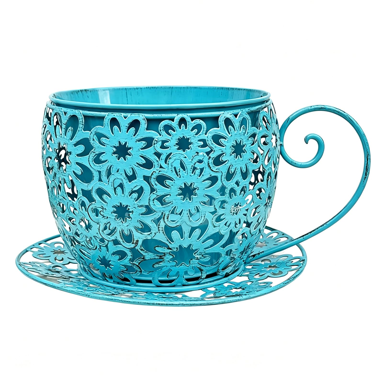 Pot de fleurs vintage tasse anti-gorgement pour plantes extérieur