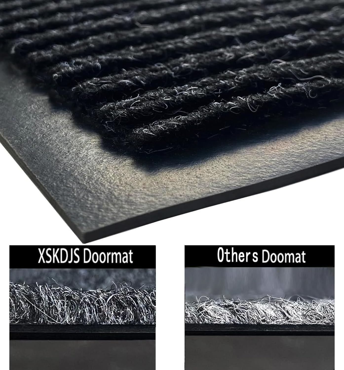 Door Floor Mat Commercial Grade Large Size 3' x 6' Heavy Duty Tough Entry Collection Slip Skid Entrance Mat with Rubber Backing Low Profile and Easy to Clean Indoor Outdoor Rug