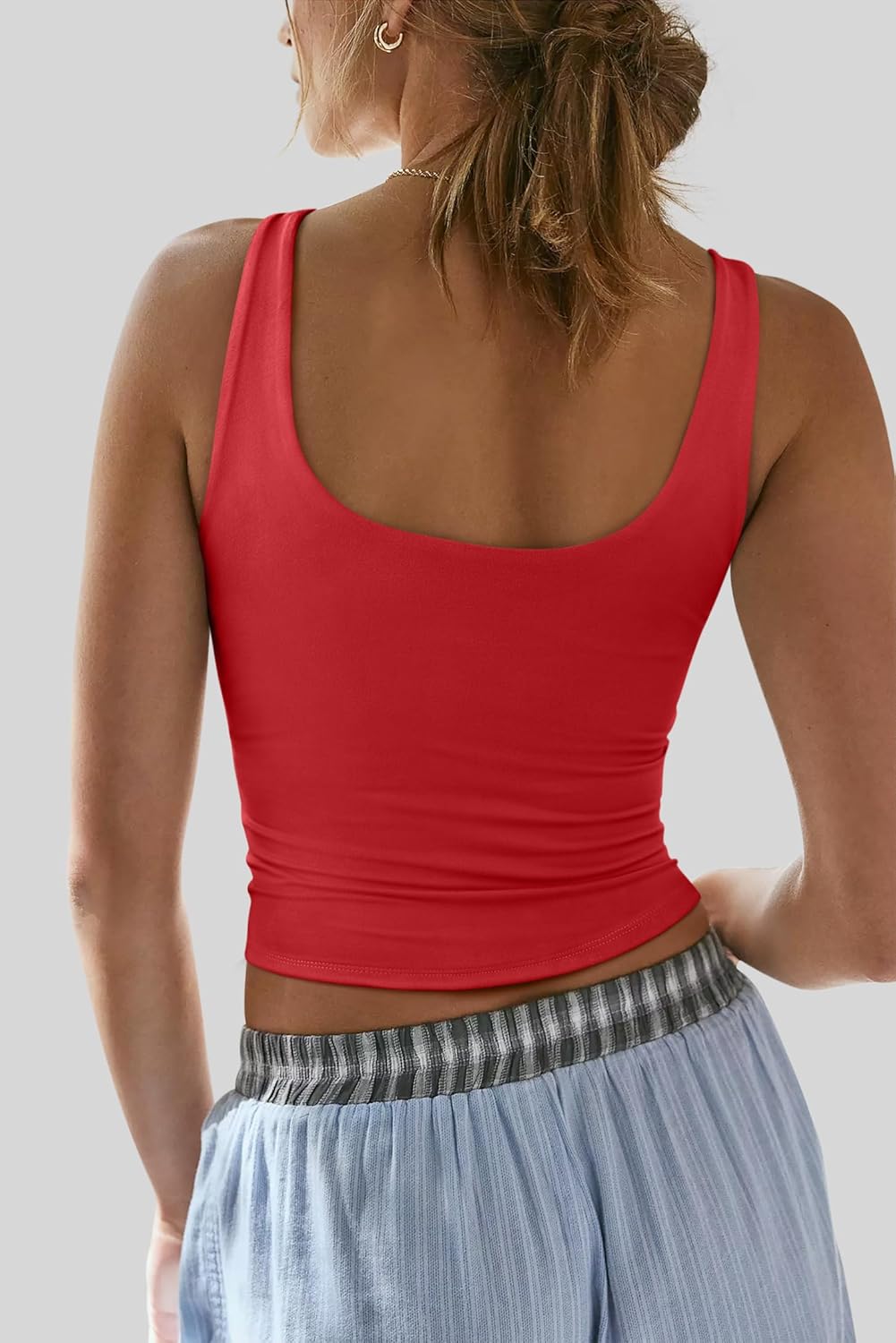 REORIA Tank Tops for Women Double Lined V Neck Summer Casual Basic 2026 Trendy Workout Going Out Clothes - Image 5