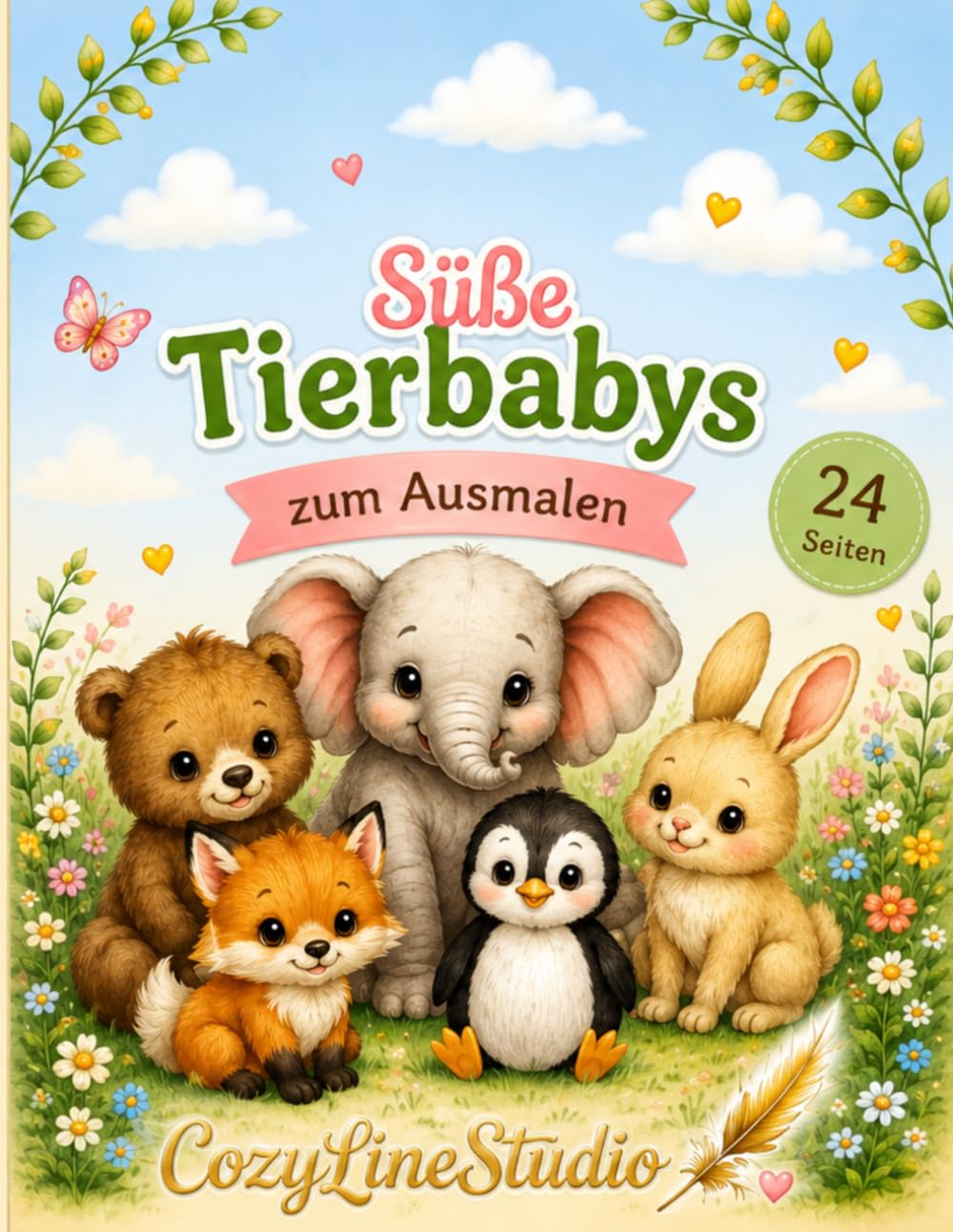 Süße Tierbabys: Mein erstes Ausmalbuch für Kinder ab 3 Jahren