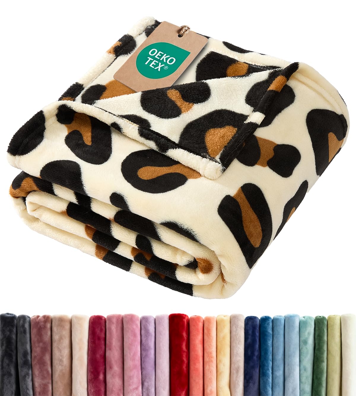 Leopard Print Blanket Kids Size - Flannel Fleece Luxury Kids Blanket