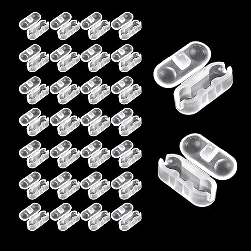 Paquete de 30 conectores de cadena de bola, varios conectores de cadena de cuentas enrollables, clips de conector de cadena de bola para persianas