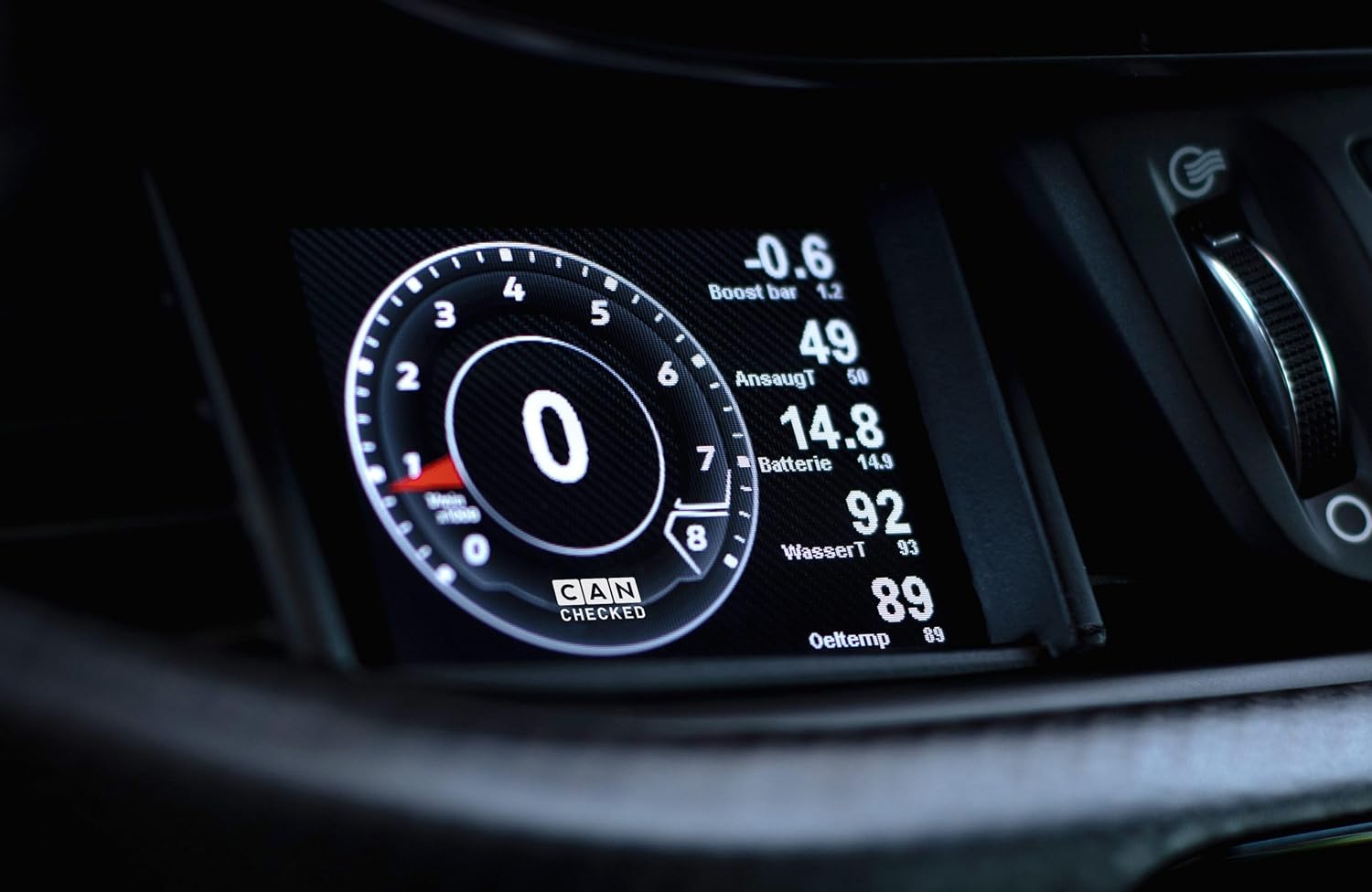 WAGNERTUNING MFD28 for Hyundai i30N PD 2.8" TFT Touchscreen Multifunction Digital Display, Temperature, Exhaust Gas, Boost Pressure, Multi Gauge, Lambda Sensors WT38070