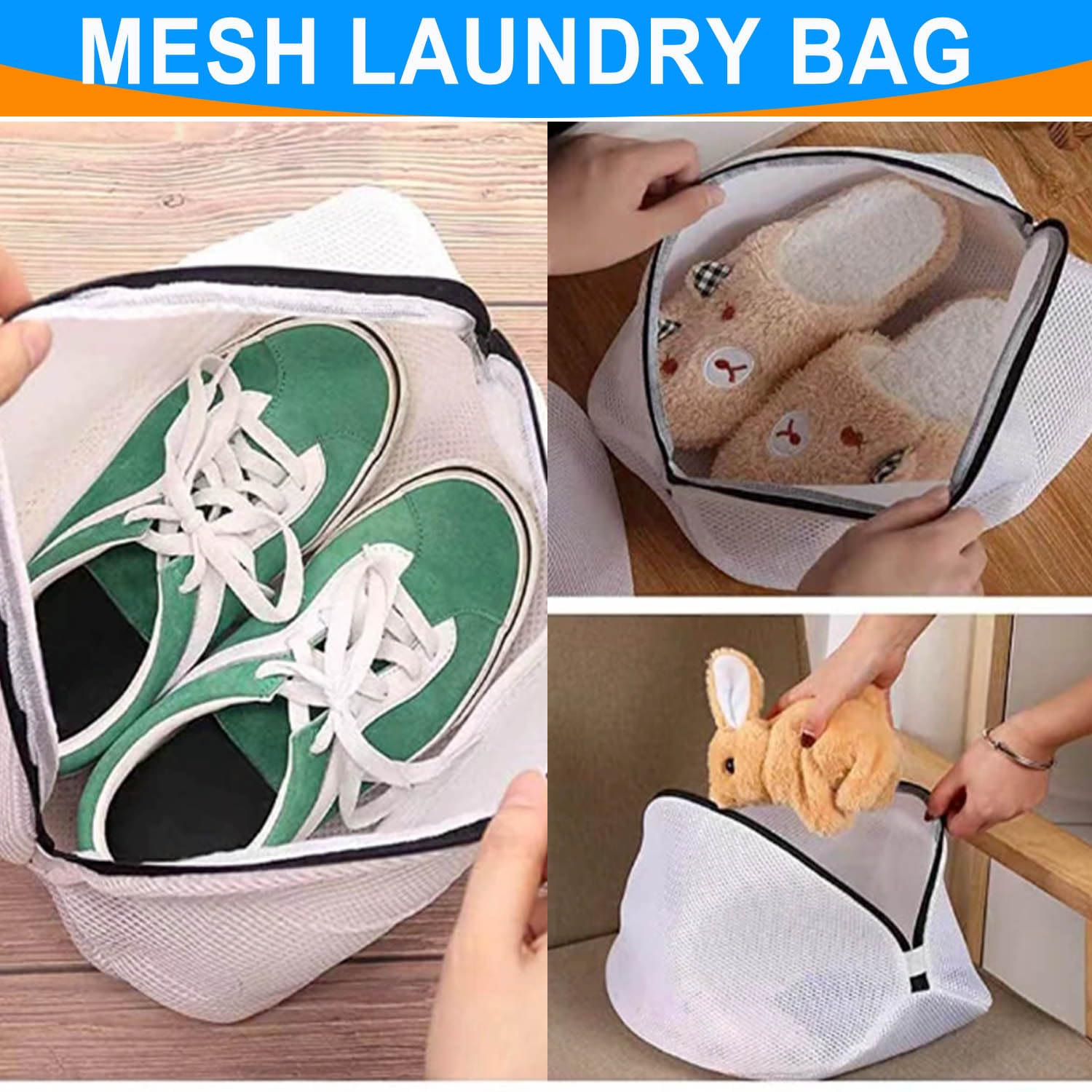 Pack Of 2 Shoe Wash Bags, Washing Machine, Shoe Wash Bag, Zip Sneaker, Laundry Net For Trainers, Mesh Shoes, Laundry Bag For Trainers (Grey - View #10