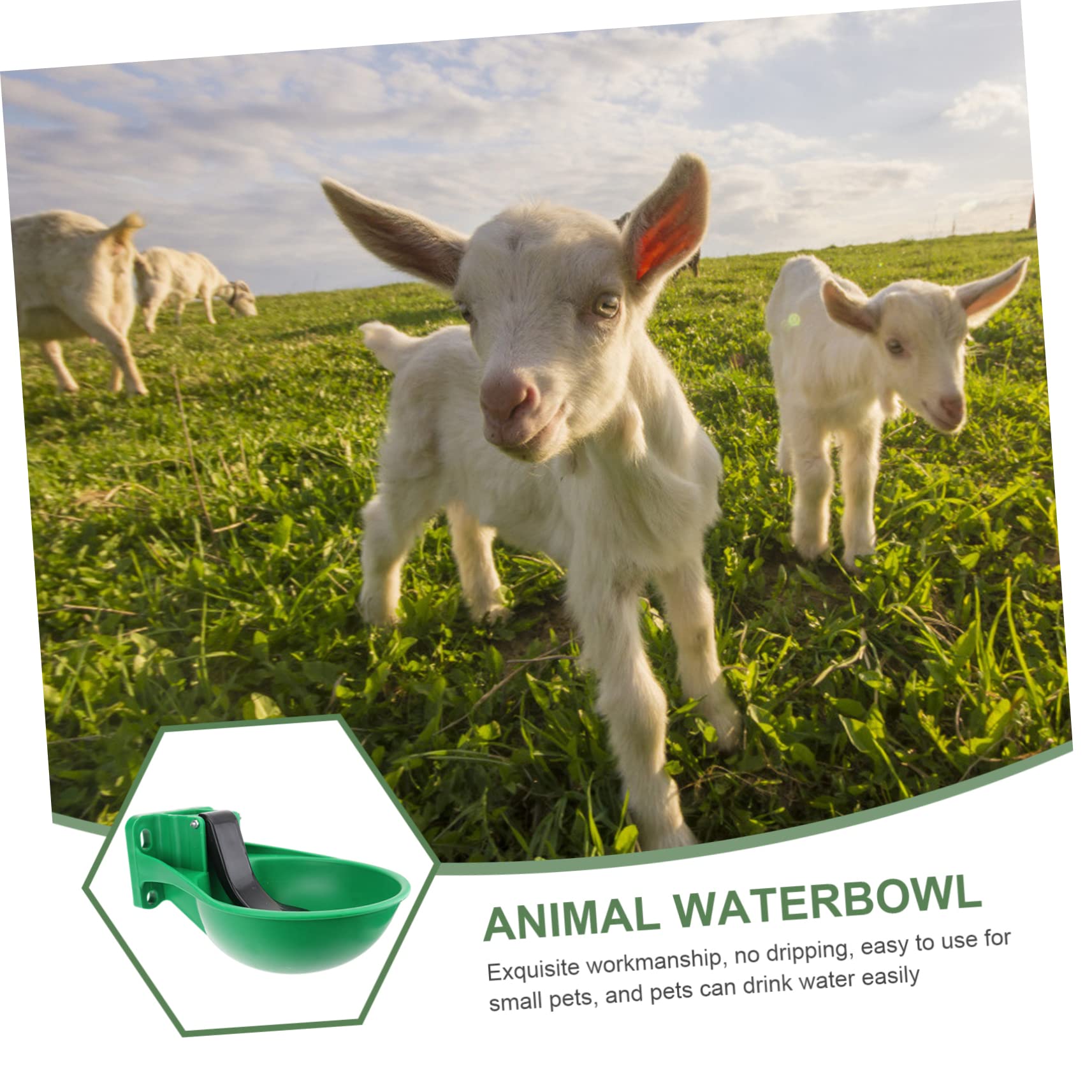 Bebedero Automático y Ahorro de Agua Diseño Anti-salpicaduras para Ganado de Plástico y Hierro para Vacas y Caballos