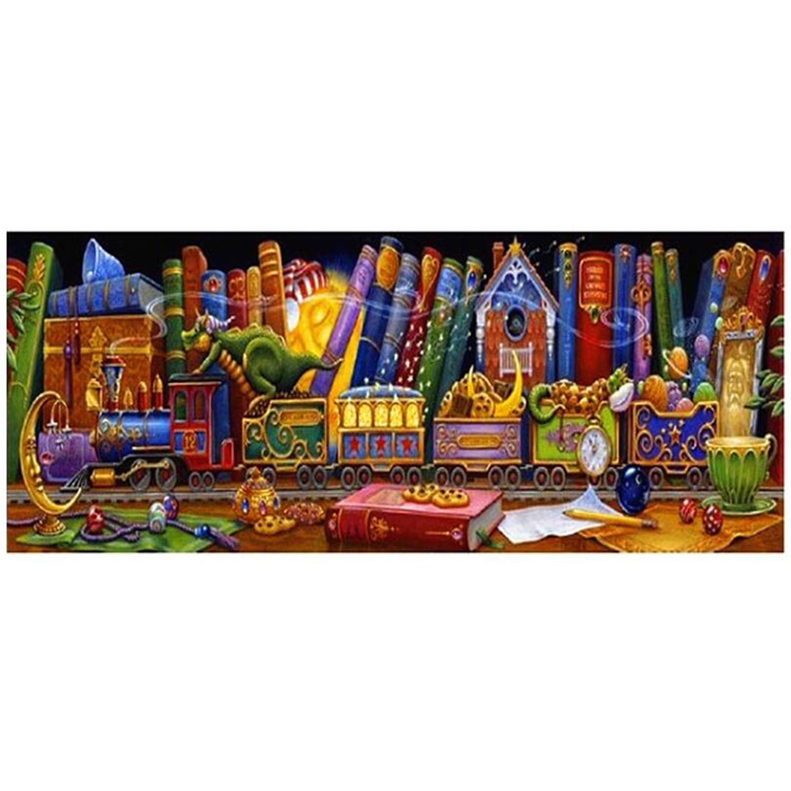 Kit broderie diamant adulte grand format pour décorer un grand mur vide avec un dragon coloré