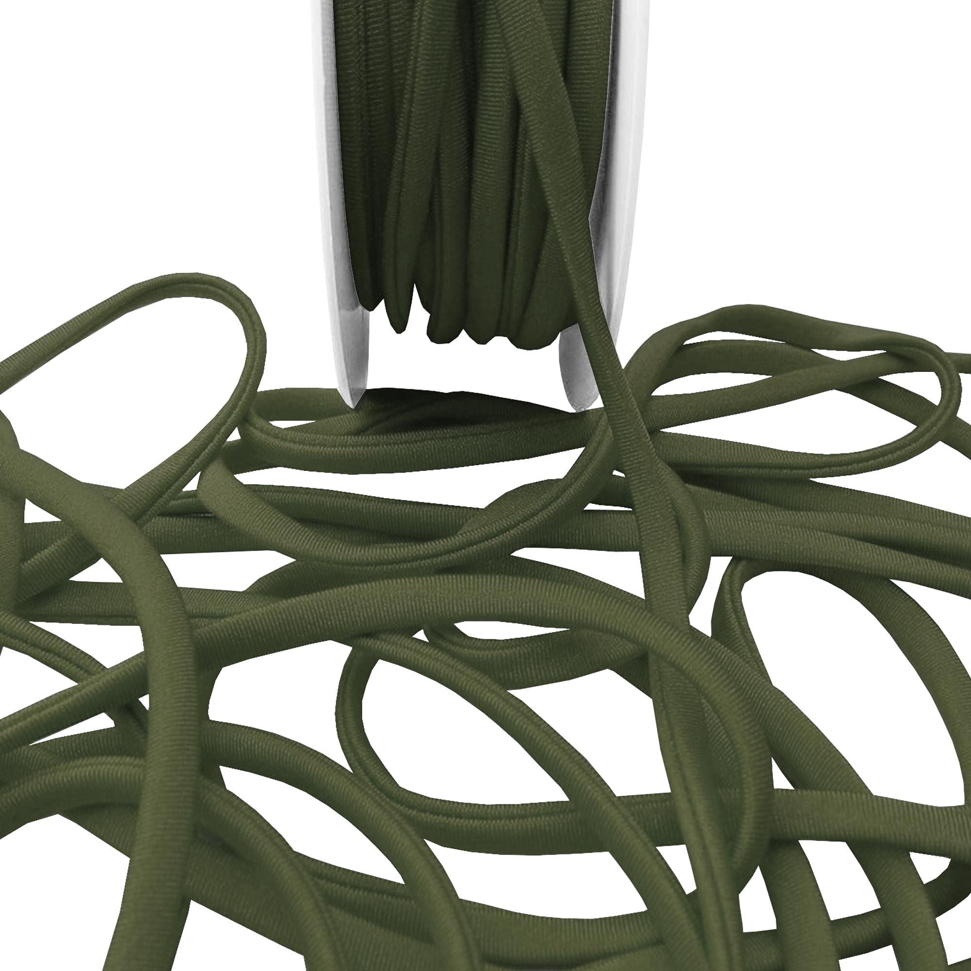 Dark Green Spaghetti Strap Satin Cord Tubular Satin Strap Flat Trim String Non Stretch Strapping Dresses Swimwear Bikini Lingerie Corset Ties Dresses Top Dressmaking (5mm - Dark Green - 3 Meters)
