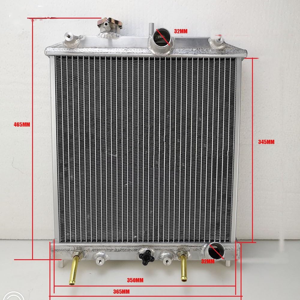 Radiator przewodzącym 2 RZĘDY 28MM 32mm RURA WEJŚCIOWA/WYJŚCIOWA Aluminiowa chłodnica 92-00 DO Hondy Civic EK EG D15 D16 B16 B18 Zestaw Chłodzący(EK3 B16 B18 MT 28mm)