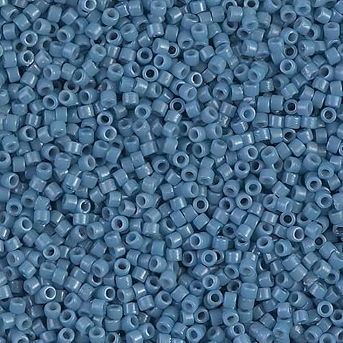 Miniatura 5 de Miyuki Paquete de cuentas de semillas Delica: tamaño 11/0, Duracoat Blues Collection DB2129, DB2132, DB2135 - 3 tubos de 0.25 oz ea