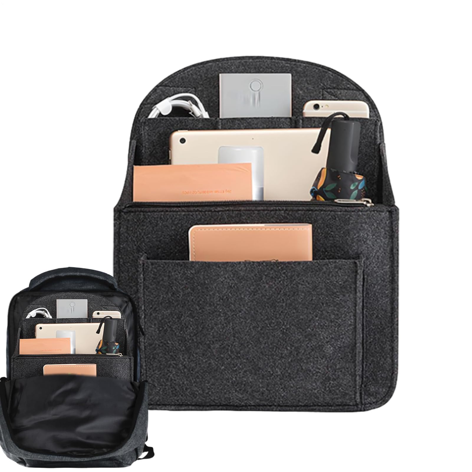 Insert Organizzatore in Feltro per Zaino - Insert Borsa Multifunzionale Insert Organizzatore in Feltro per Zaino - Insert Borsa Multifunzionale