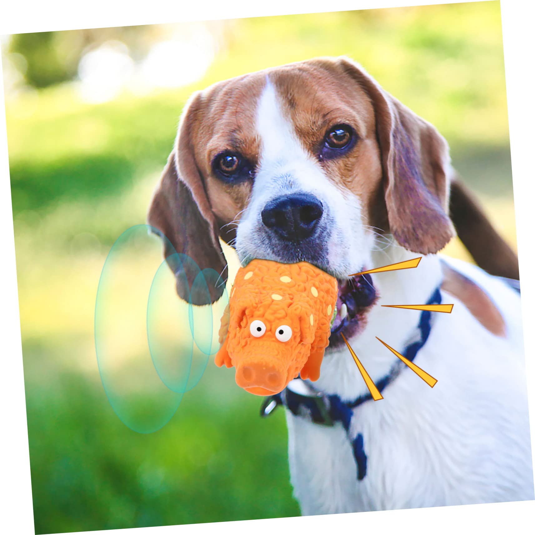 FRCOLOR 4piezas Juguete Chirriante para Perros Set Juguetes De Látex para Masticar para Cachorros y Perros Pequeños Ayuda Limpiar y La Inteligencia