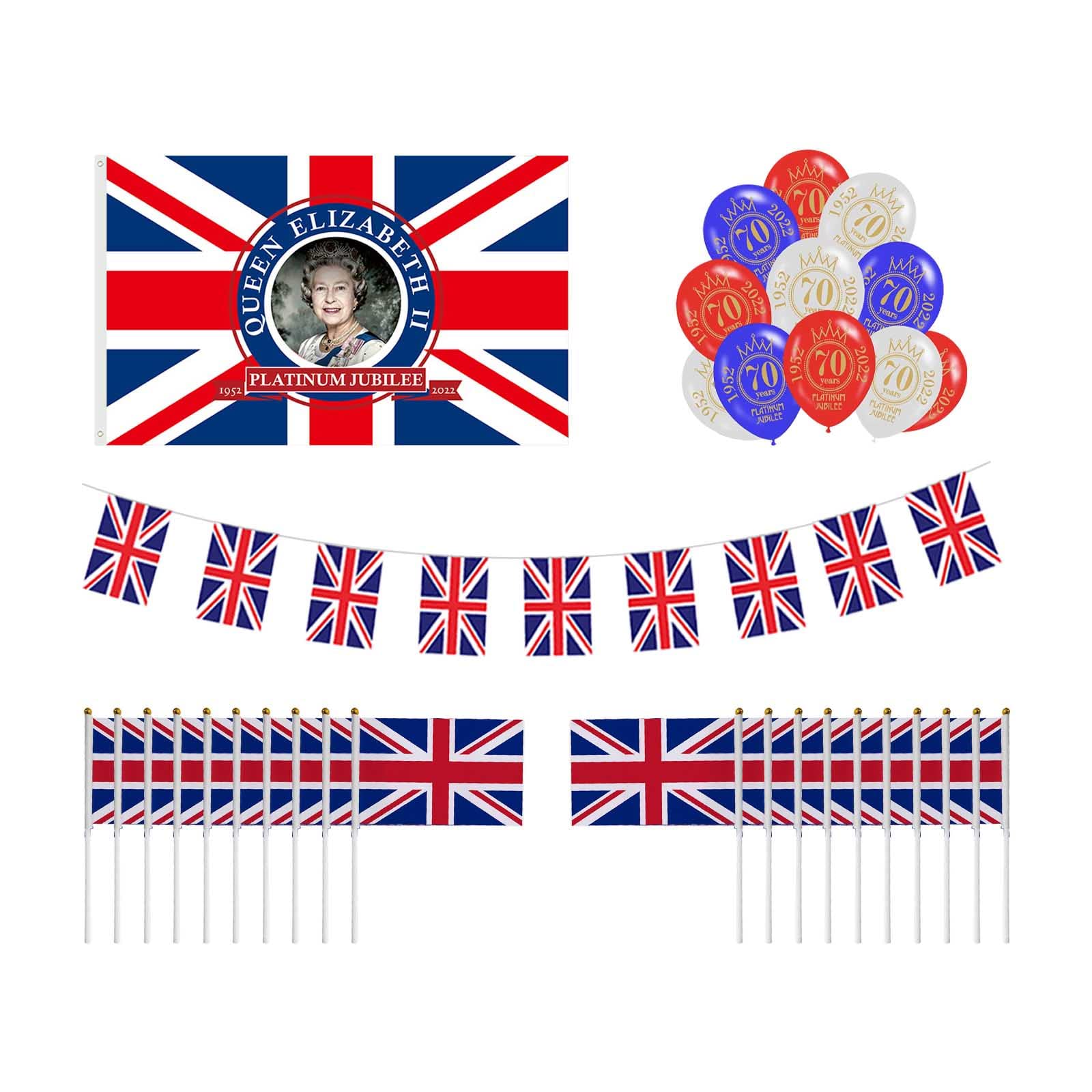 Buy PRATYUS 70 Years Queen Platinum Jubile Decorations with UK