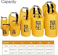 Vista 36 de Bolsa seca flotante impermeable Bear Outdoor, para canotaje, kayak, senderismo, snowboard, acampada, rafting, pesca y excursionismo