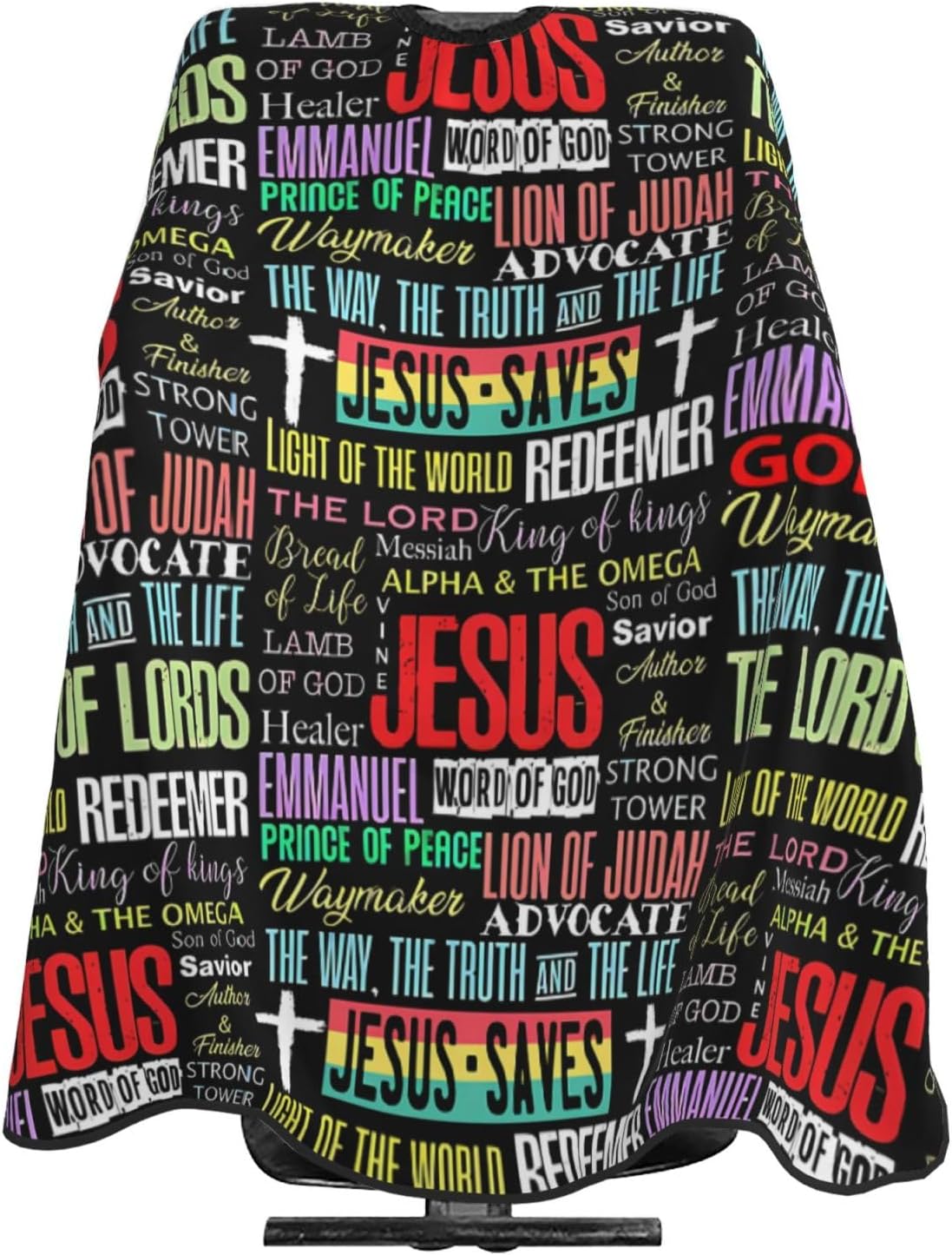 Christian Barber Cape, Jesus Hair Cutting Barber Cape Salon and Dyeing Styling Cloth for Women/Men