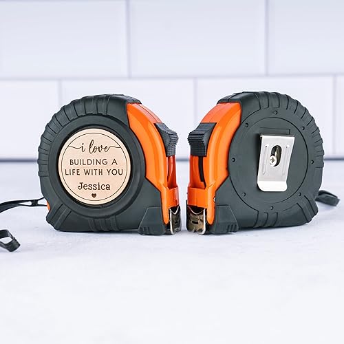 Miniatura 3 de Tape Measure Personalized for Boyfriend, Husband, Men, I Love Building Life with You, 2 Optional Sizes, Gifts for Men, Custom Engraved Tape Measure,